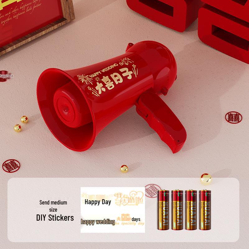 DIY 'Just Married' Megaphone Wedding Game: Groom Lifts Bride, Best Man Blocks Door, Fun Photo Props