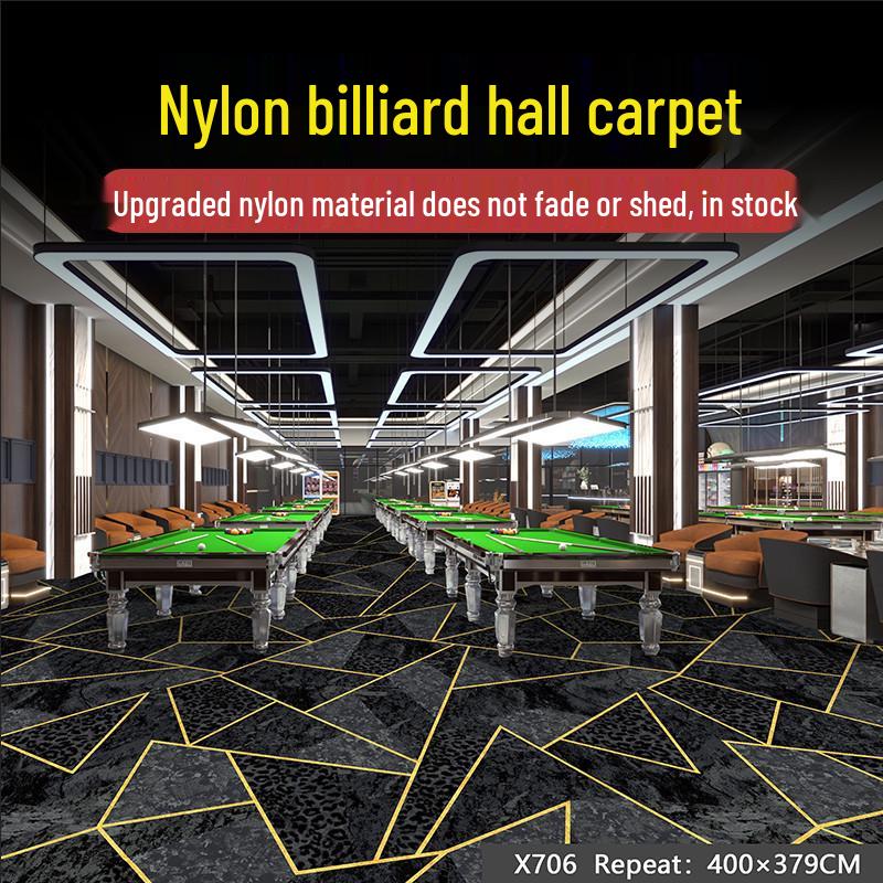 Billiard Room Nylon Carpet: Fireproof, Printed, Large Area, Wall-to-Wall for Halls & Clubs