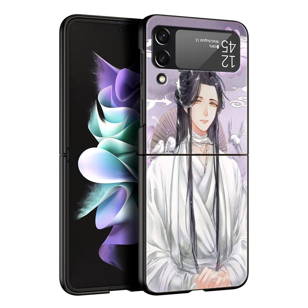 TGCF Heaven Official’s Blessing Luxury Phone Case For Samsung GalaxyZ Flip 4 5 Fold Hard PC Shell For Samsung Z Flip 3 Cover
