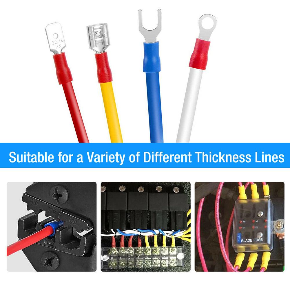Wire Connector Crimp Spade Terminals Assorted Crimp Spade Terminal Insulated Electrical Wire Connector Kit Set 1 Hole 280PCS 80