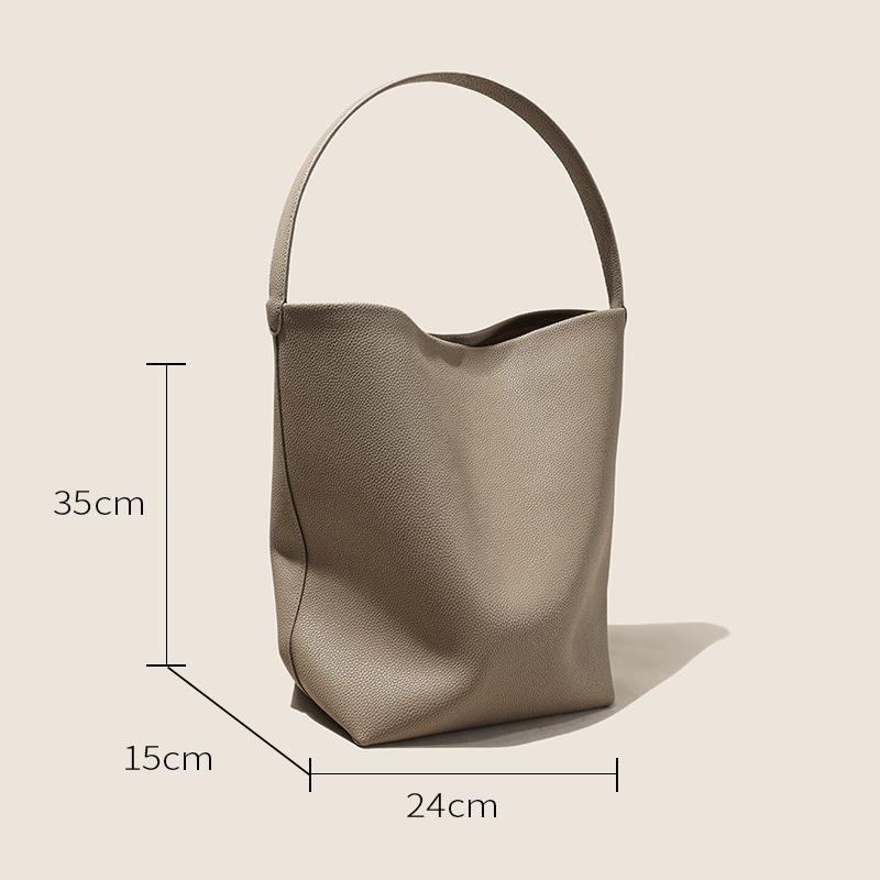 Rindsleder erste Schicht große Tasche Damen neue Echtleder Damentasche Bucket Bag Damen vielseitige Pendler große Kapazität Schultertasche