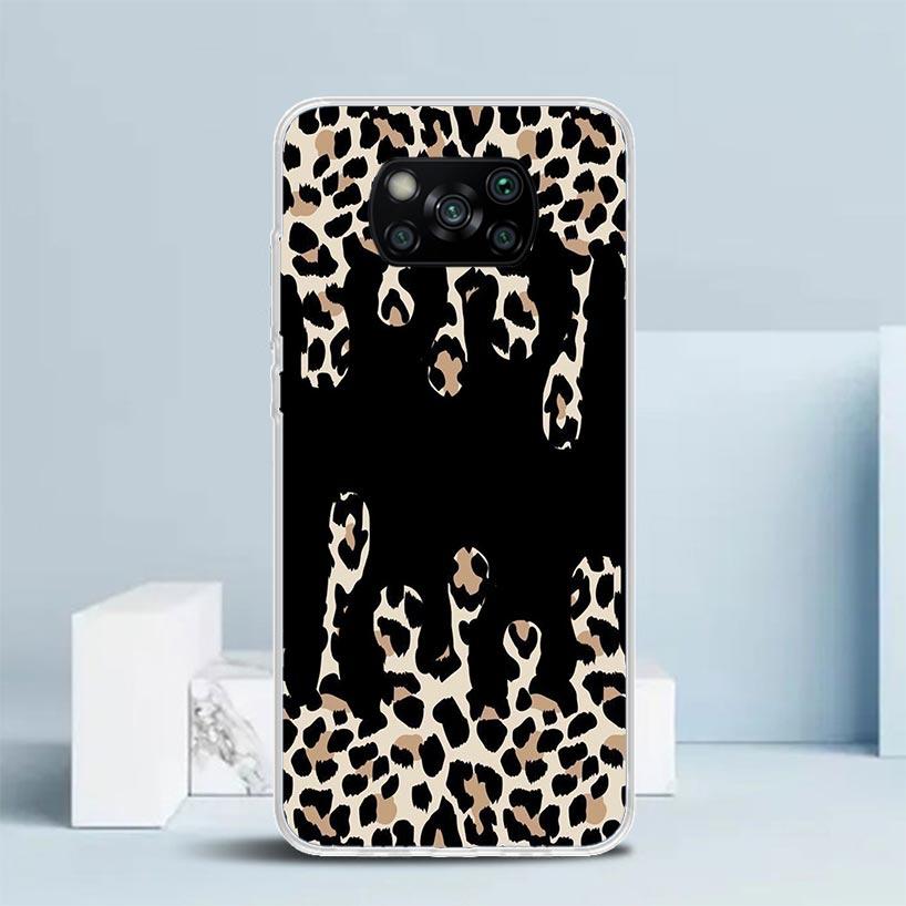 Leopard Print Phone Case For Xiaomi Poco F7 Ultra X5 X6 X7 Pro M7 Redmi 15C 15 13C 13 12C 12 10C 10 10A 9 9C 9A 9T Cover Poco X7
