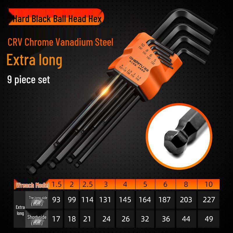 Torx Hex Key Wrench Set - 6-Piece Hexagon Screwdriver Tools