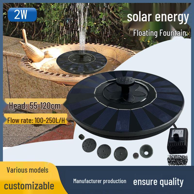 Zonnepaneel Drijvende Fontein met Watertekort Bescherming - Verkrijgbaar in 13CM, 16CM en 18CM Maten