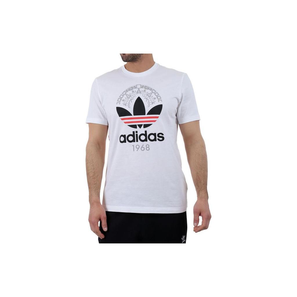 adidas Originals Trefoil Tee Casual Sport T-shirt met korte mouwen Heren Tops Wit CD6827