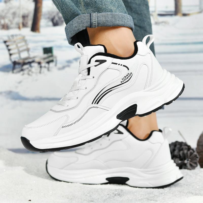 Fashion 2024 New Winter men boots Slippers Warm Men Shoes Waterproof Non-Slip Plush Sneakers Male leather Boots Plus size 48