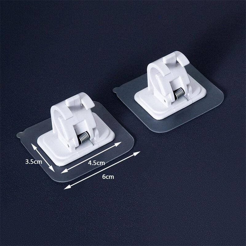 2-20 STÜCKE Nagelfreie Verstellbare Gardinenstangenklemmen Selbstklebende Gardinenhalterhaken Heim Badezimmerzubehör