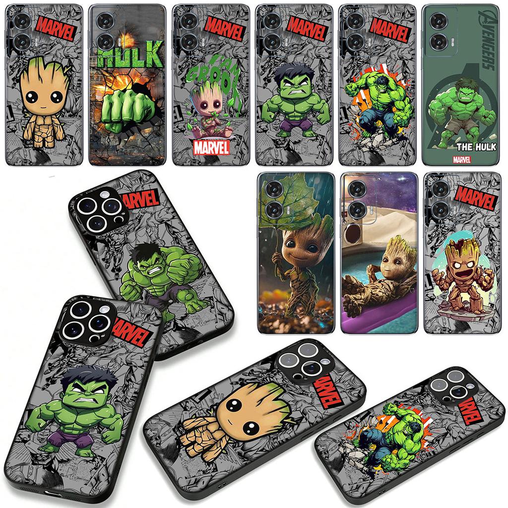 Hulk Marvel Sticker Groots Case for Motorola Moto G04 G13 G14 g45 G22 G23 G20 G32 G34 G35 G64 G82 G84 G53 G60 G72 E14 E15 E13