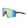 1pcs of Y2K style oversized half frame fashion glasses for both men and women - Rainbow gradient mirror fashion accessory