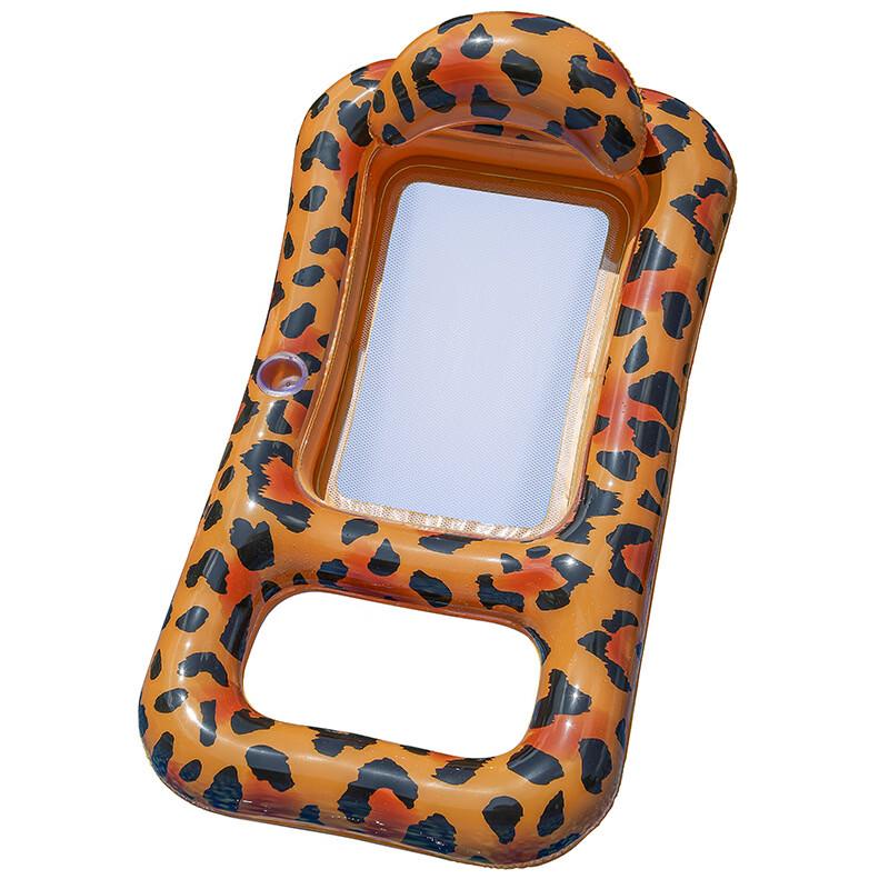 Inflatable Pool Lounge Float with Backrest