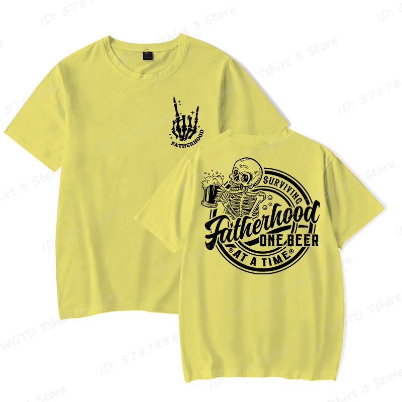 

Fatherhood T-shirt, Surviving Fatherhood One Beer At A Time Print T-shirts, Funny Dad Tees, Drinking Husband, Fathers Day Gift 3XL