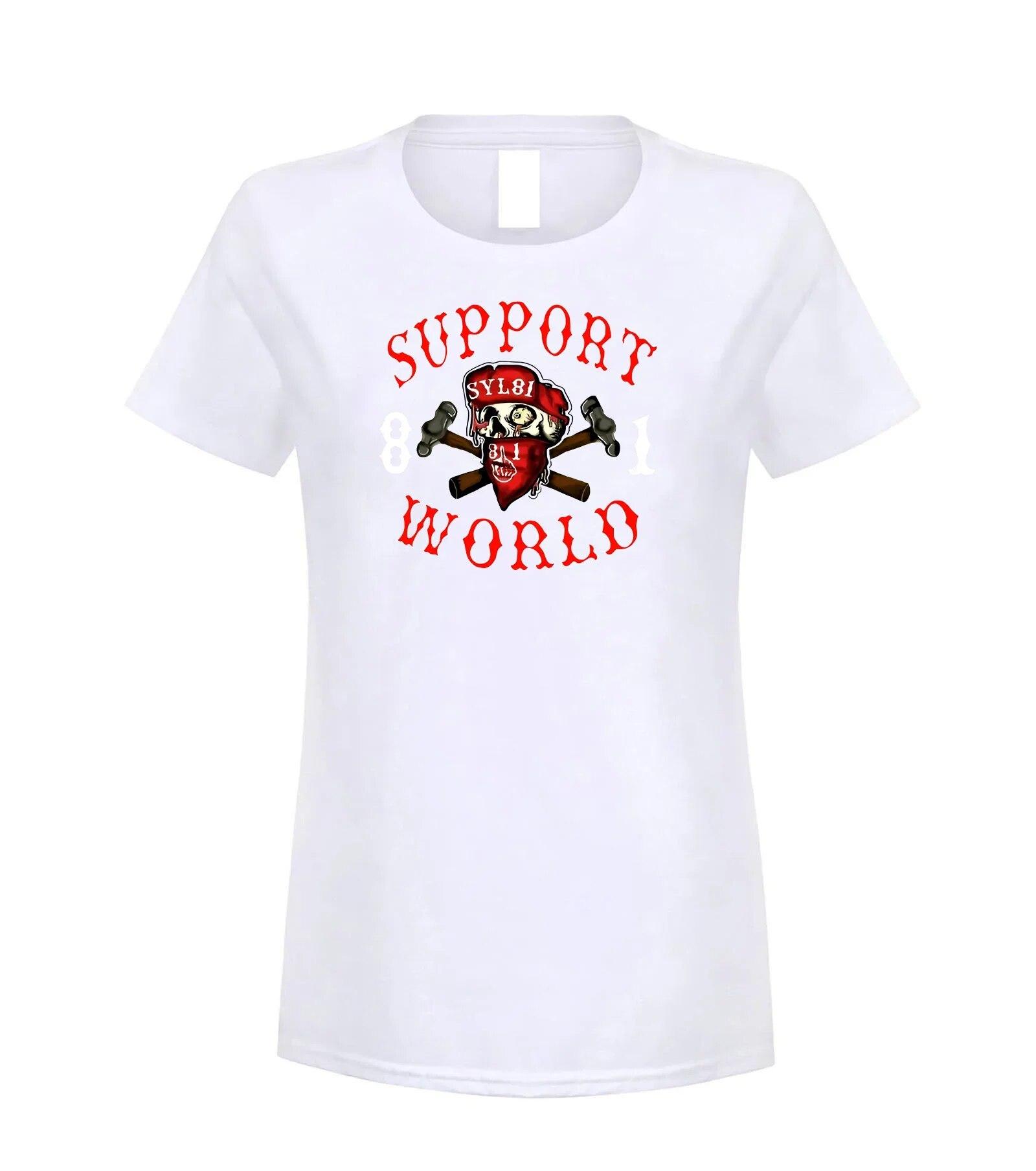 

Футболка Support 81 World Hells Angels, унисекс, рубашка из 100% хлопка, верхняя распродажа, N02 L