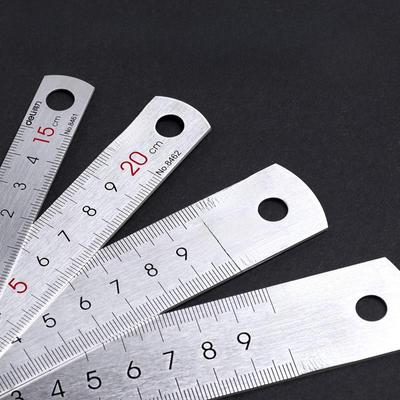 Stainless Steel Ruler, 15/20/30/50cm - Precision Office Tool