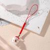 Portable Lucky Cat Phone Charm Assorted Color Lucky Cat Key Rings Decoration With Bells For Positive Energy