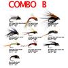 40PCS/Box Fishing Fly Set Nymph Midge Bead Head Larvae Pupa Stonefly for Trout Fly Fishing