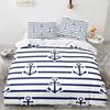 3D Print New Nautical Ocean Anchor Bedding Sets Ocean Spirit Duvet Cover King Queen Single Size Bed Linen Teens Boys Gift