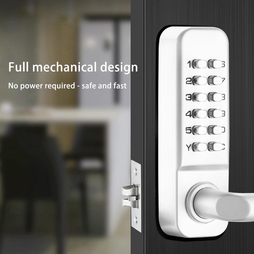 Handvat Keyless Mechanisch Digitaal Deurslot Code Wachtwoord Vergrendeling Zijdig Waterdicht Combinatie Metaal Tuinpoort Hek