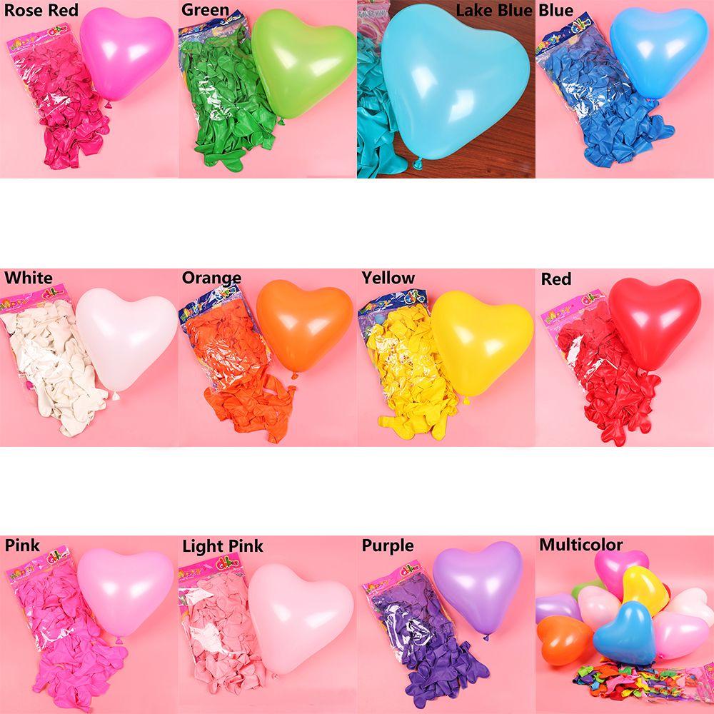 10/20pcs Romantic Thickening  Pearl Inflatable Toys Heart Shaped Latex Balloons Wedding Decor
