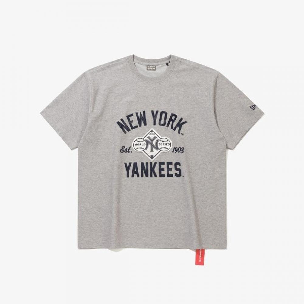 New Era Mlb New York Yankees T shirT heaTher Gray 15147502