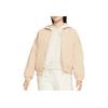 Nike Giacca con cerniera tinta unita con stampa ricamata logo Donna giacche Beige DM6186-200