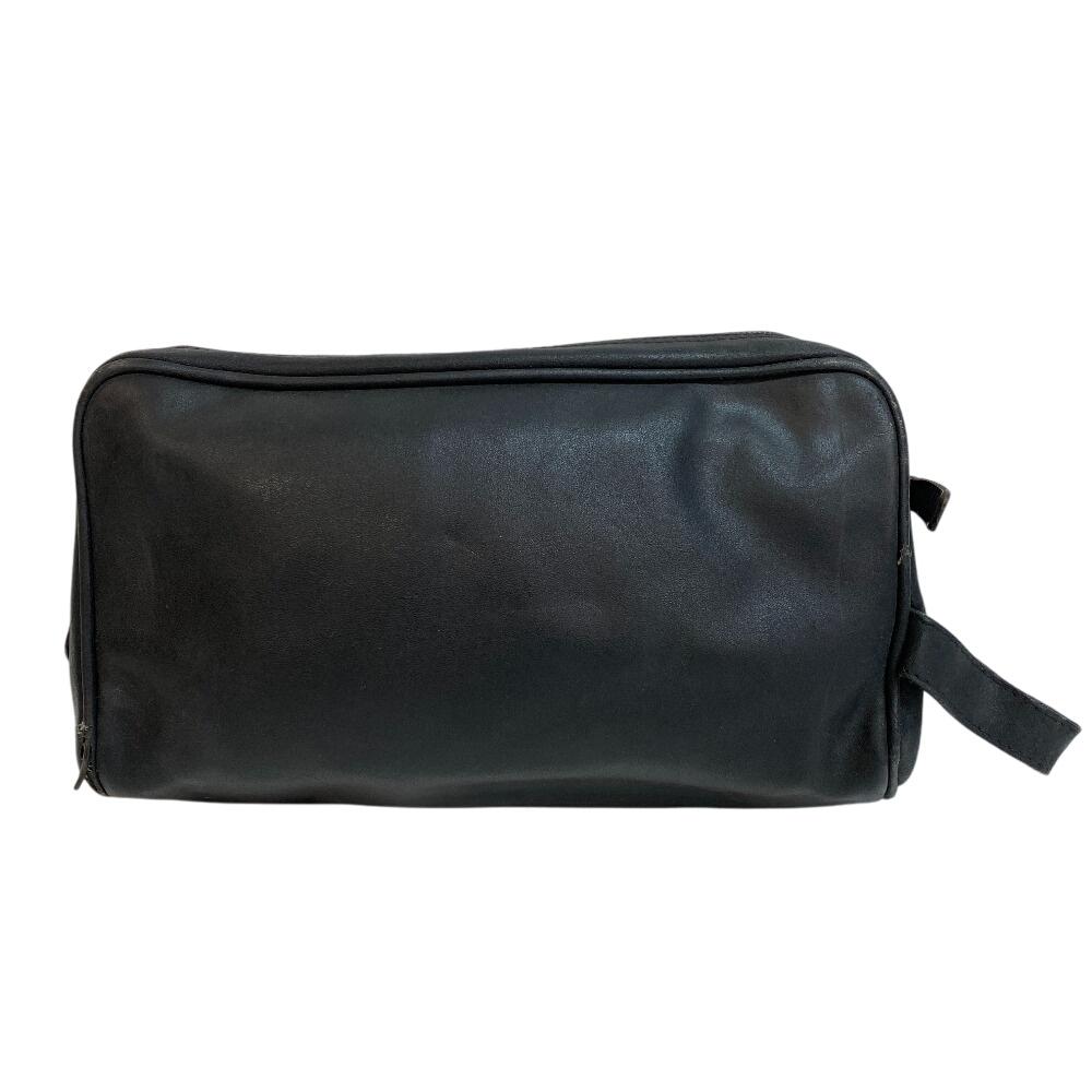 VERSACE vintage Medusa leather business bag black leather mens Used
