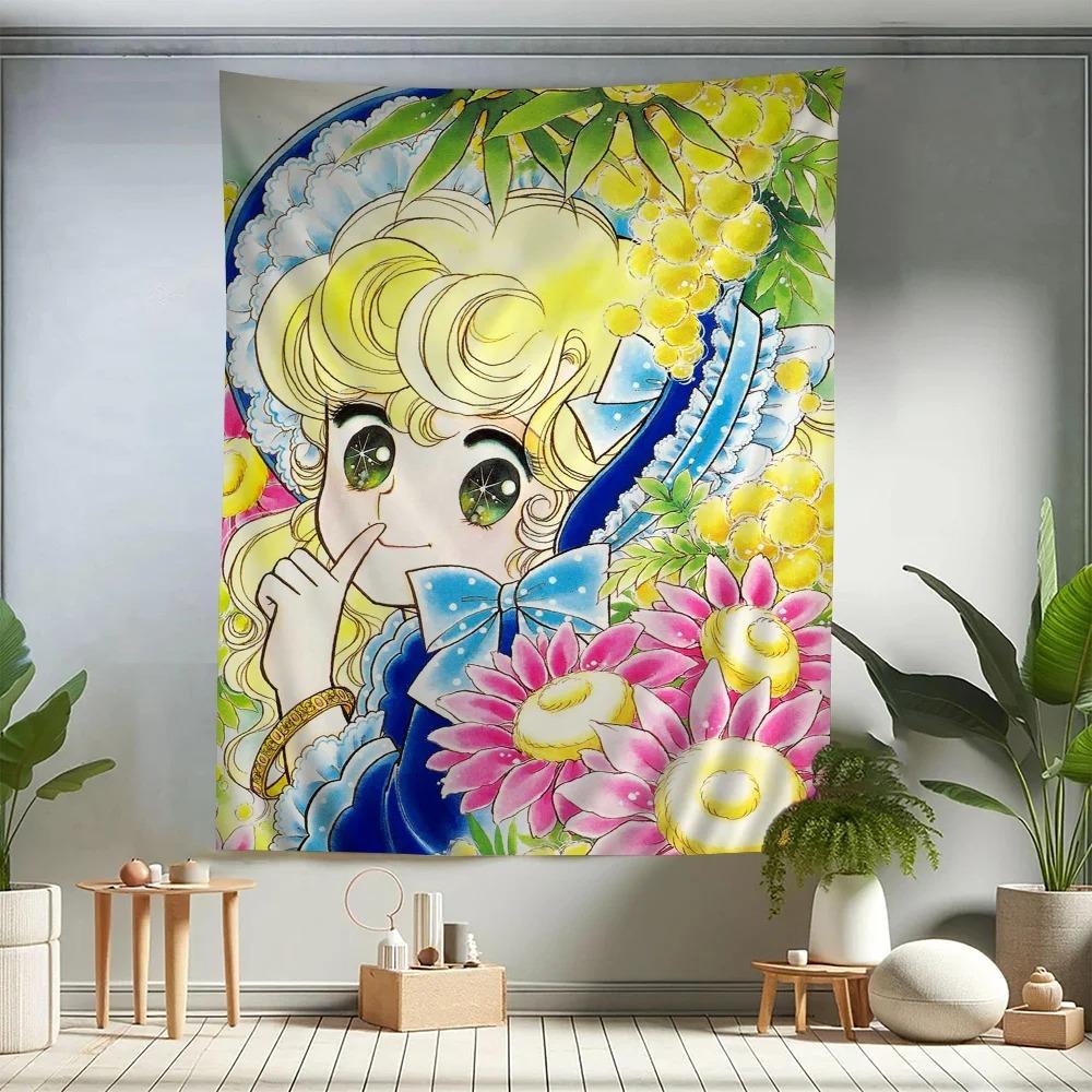 Anime Manga kawaii Candy Anime Colorful Tapestry Wall Hanging Bohemian Wall Tapestries Mandala Wall Hanging Sheets