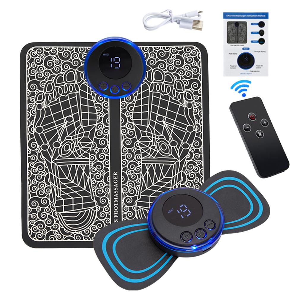 Electric EMS Foot Massager Pad Feet Acupoints Muscle Stimulation Improve Blood Circulation Relief Pain Relax Massage Mashine