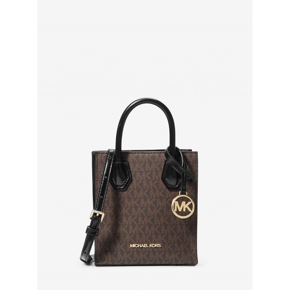 

MICHAEL KORS [Специальная цена] Сумка-тоут Mercer Shopper через плечо очень маленькая MK Signature 35H3GM9C0B1 Черный