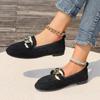 Fashion Women's Shoes 2024 Hot Sale Loafers Women's Flats Fashion Metal Decoration Casual Flat Shoes High Quality Solid Flat Low Heels