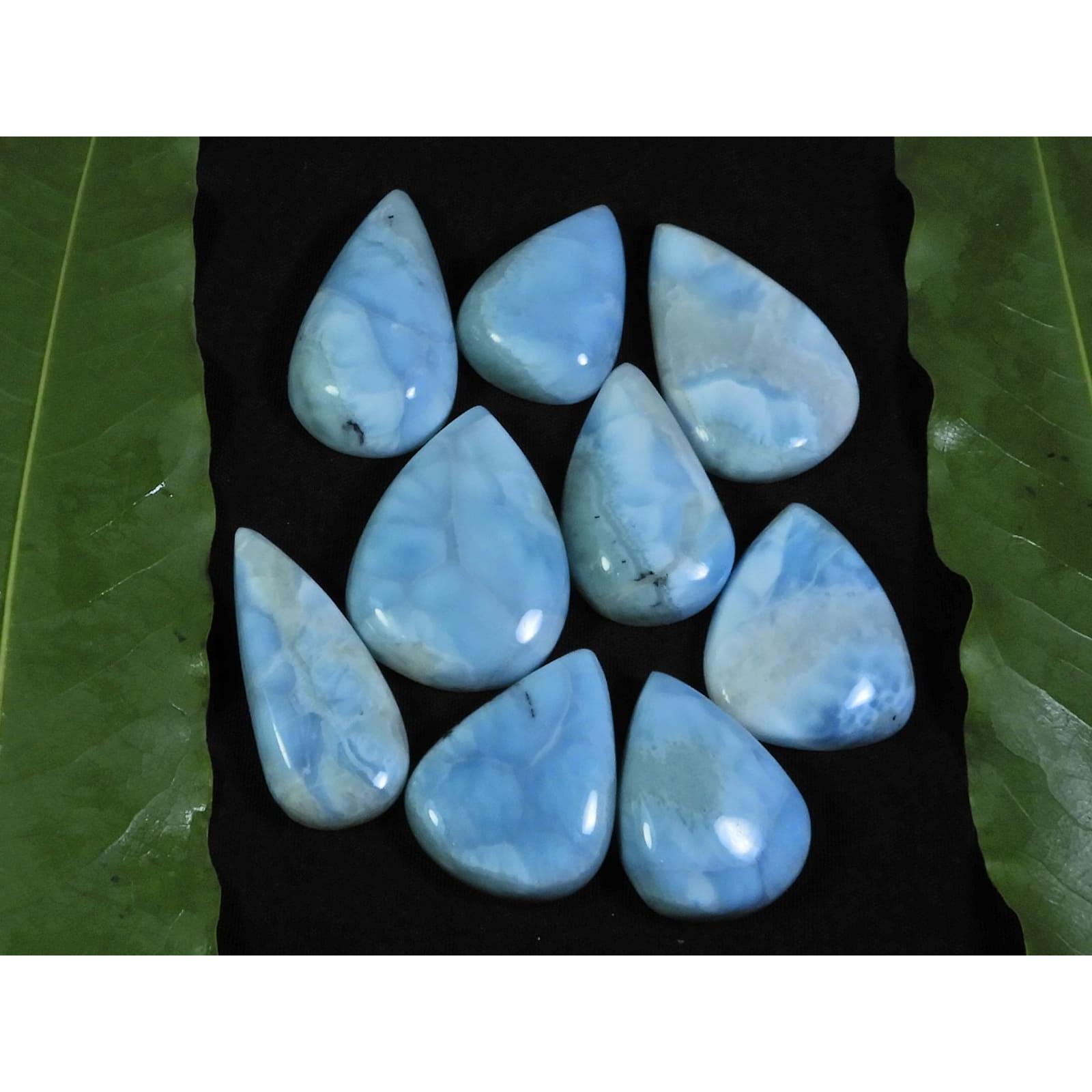

15X21-18X28ММ Натуральный Ларимар Пектолит Груша Кабошон Свободный Драгоценный Камень 9 Шт. C-58