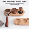 Wooden Coffee Tamper Base 4 Slots Coffee Powder Tamping Holder Coffee Making Accessories