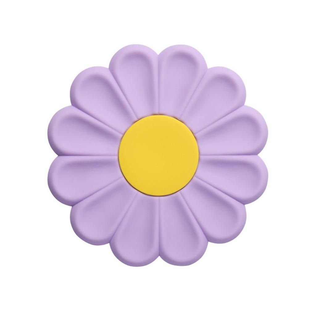 Cartoon Flowers Shape Heat Resistant Silicone Mat Drink Cup Pad Non-slip Pot Holder Table Placemat Kitchen Accessories Gadget