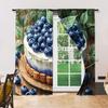 Versatile Polyester Transparent Curtains Home Decoration Blueberry Cake Use Bedrooms Living Rooms Set Of 2 Made Sitting Room Decor