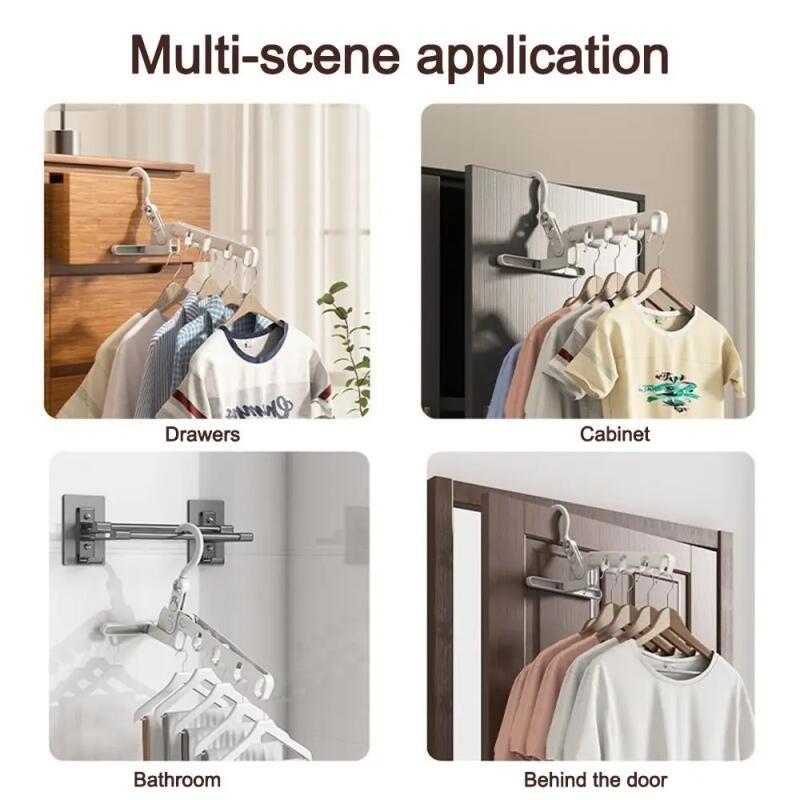 Folding Clothes Hanger Travel Hangers Ultra Light Portable ABS Clothes Hanger Anti Slip Load-bearing Strong Home Outdoor Essential Suitable for Travel
