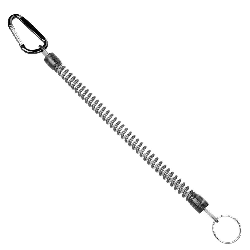 

Веревка с карабином 90 см, гибкая пряжка для подвешивания, ремень против потери(Черный Висячий