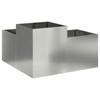 Garden Planter Silver 80 X 80 X 48 Cm Galvanized Steel