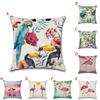 Versatile 18 Inch Summer Flamingo Throw Pillow Case Ideal For Sofa Bed And Home Decor