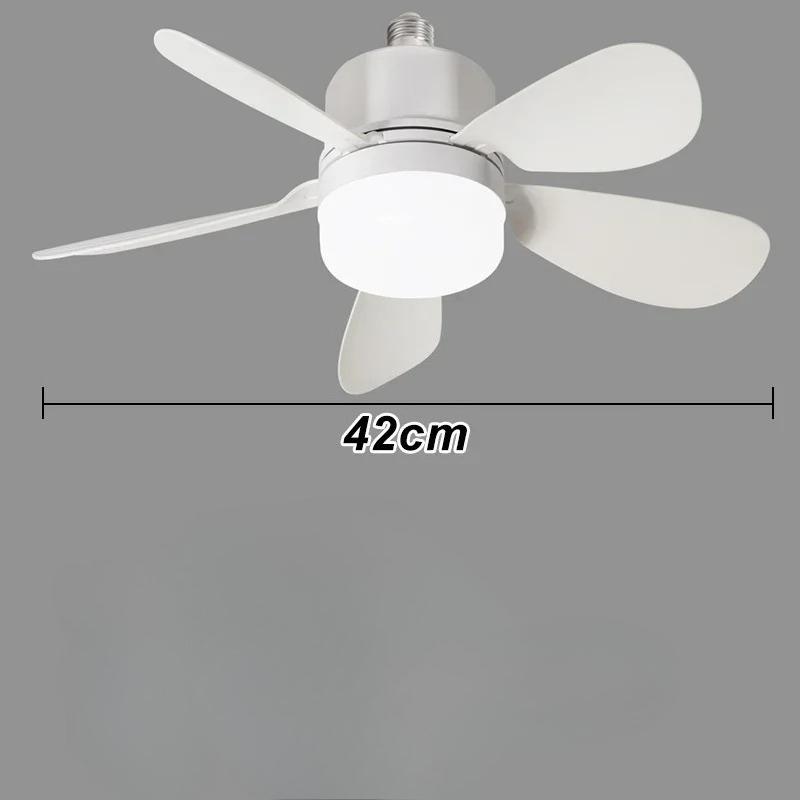 Smart Ultra-Quiet Adjustable 3-Speed Socket Ceiling Fan Lights with Remote Control for Home Bedroom Living Room Study Cooling