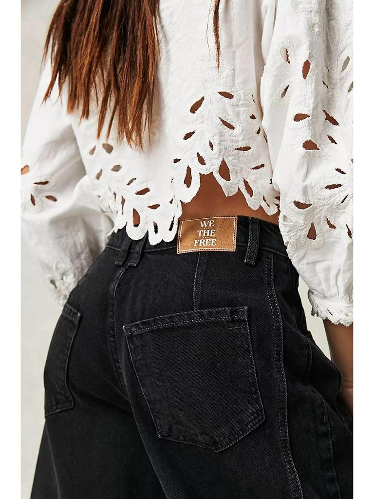 European and American Women's Low-Waist Loose Wide-Leg Denim Pants