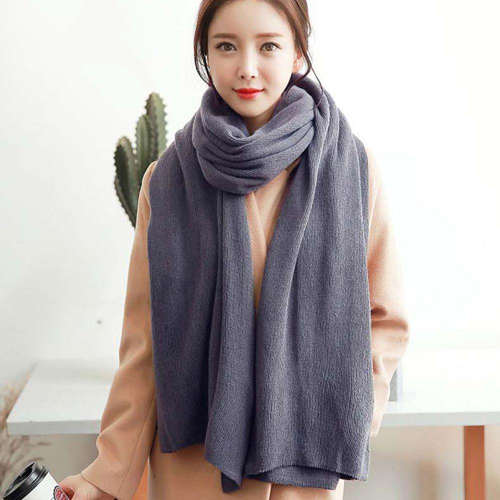 Color Imitation Cashmere Thickened Women Winter Scarves Knitted Shawls Korean Long Shawls Wraps