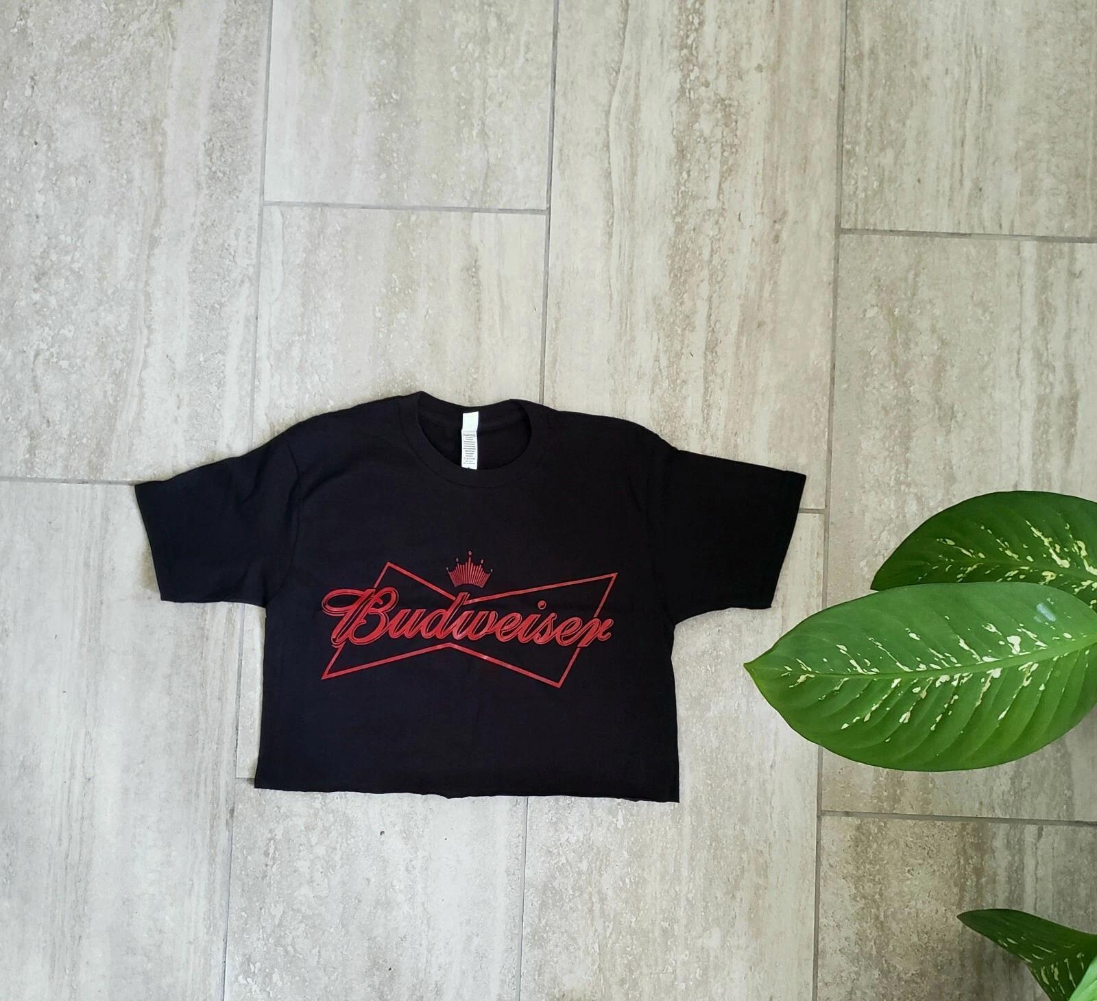 King of Beers Bud cropped top shirt M