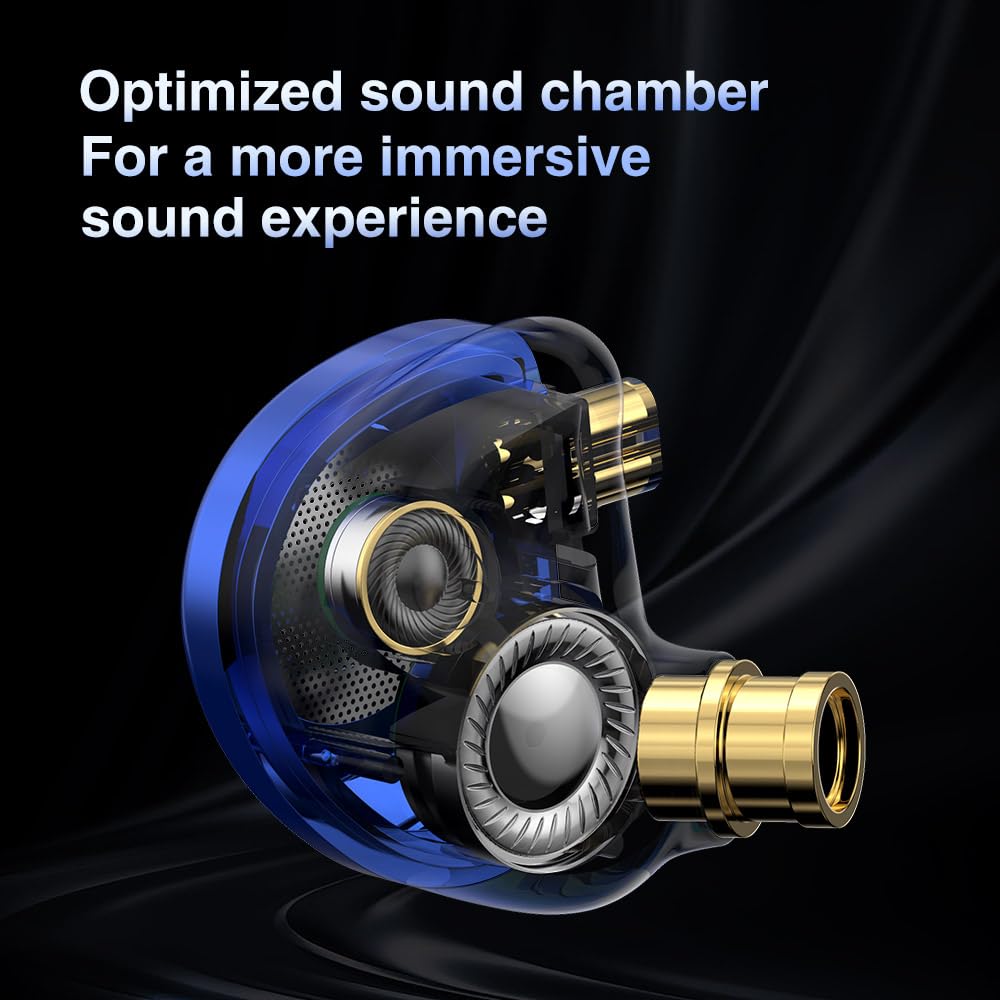 TRN-MT4 Pro 2DD In-Ear Earphones, Wired, with T-tips, FZFT1, FZmax, and Seahorse (Lucky Bag C)