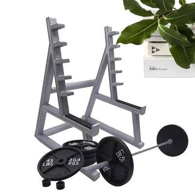 Engraçado barbell design agachamento rack caneta suporte presentes criativos para fitness entusiastas de levantamento de peso mesa de escritório ornamento decoração