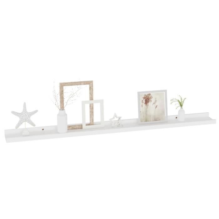 VidaXL Étagères murales 2 pcs Blanc 100x9x3 cm