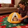 Cat Cave Warm Non-Slip Calming Nest Covered Cat Bed Cute Pet Nest For Calming Sleeping Winter Kitten Small Dog Pet Indoor Home