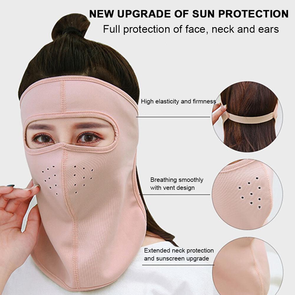 Damen Multifunktionstuch Halsschutz Warm Print Staubdicht Wiederverwendbare Mund-Nasen-Bedeckung Vollgesicht Eisseide Sonnenschutzmaske