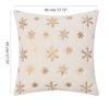 Snowflake Print Cushion Cover Sofa Couch Decoration Pillow Cover  Pillowcase Perfect for Christmas Decorations