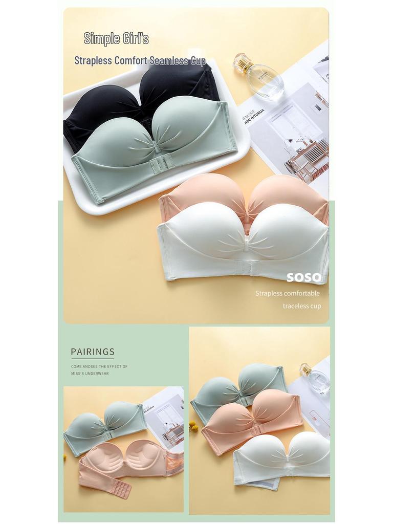 Strapless Non-Slip Push-Up Bra for Small Chest - Invisible Backless Bra for Wedding Dress