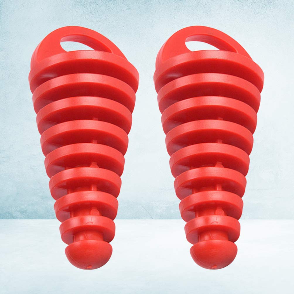 VORCOOL Silencer Cap Exhaust Pipe Muffler Exhaust Port Muffler Motorcycle Car Parts Automatic Exhaust Tail Tip Pipe Cover (Red) 2 Pieces