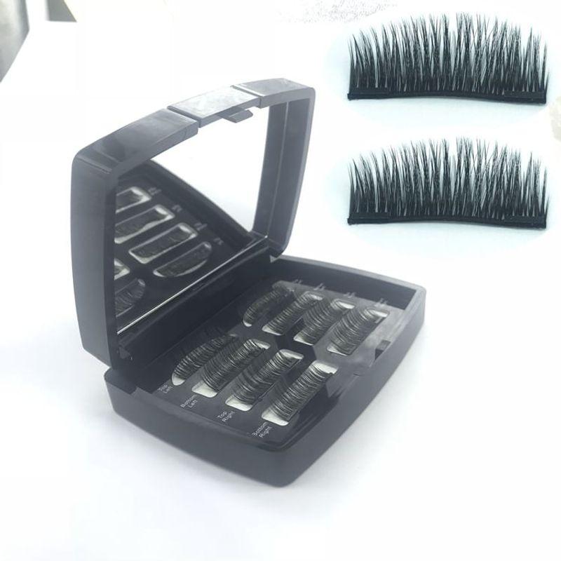 Lactacia - Magnetisches Multipack-Falsche Wimpern mit Spiegel-Etui (Verschiedene Designs)